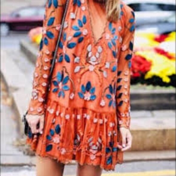 Free People “Hearts Are Wild” Mini Dress (NWOT) - Picture 2 of 13